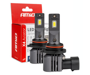Amio - ΛΑΜΠΕΣ HB4 12V 44W 6.500K 3.936lm LED X4 SERIES AVIATOR PLUG & PLAY 2ΤΕΜ. (03767/AM)