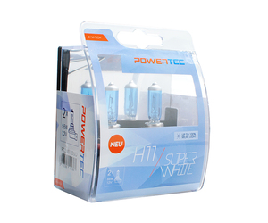 H11 12V 55W 3.450K PGJ19-2 POWERTECK SUPERWHITE 2ΤΕΜ.