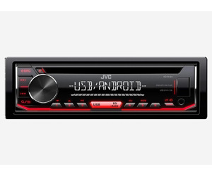 JVC RADIO CD MP3 USB AUX ΚΟΚΚΙΝΟ ΦΩΤΙΣΜΟ ΣΥΜΒΑΤΟ ΜΕ ANDROID