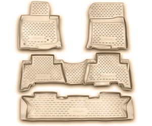 ΠΑΤΑΚΙΑ ΣΕ ΣΚΑΦΗ TPE ΛΑΣΤΙΧΟ ΓΙΑ TOYOTA LAND CRUISER PRADO 7ΘΕΣΙΟ 12/2009-2013  ΣΕ ΜΠΕΖ ΧΡΩΜΑ NOVLINE - 5 ΤΕΜ.