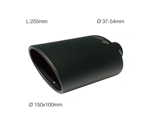 ΑΚΡΟ (ΜΠΟΥΚΑ) ΕΞΑΤΜΙΣΗΣ ΜΑΥΡΟ ΜΑΤ Φ37-54 mm (ΜΗΚΟΣ 255 mm/ΔΙΑΜΕΤΡΟΣ ΕΞΩΤΕΡΙΚΗ 150x100mm) SIMONI RACING  - 1 τεμ.