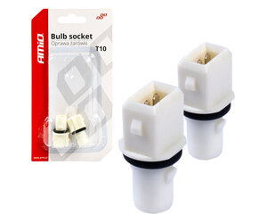 Amio - ΦΙΣΑ/ΠΡΙΖΑ 12/24V 2 ΕΠΑΦΩΝ ΓΙΑ ΛΑΜΠΕΣ T10 /W5W/ W3W /W16W ΧΩΡΙΣ ΚΑΛΩΔΙΟ - 2 ΤΕΜ. (03047/AM)