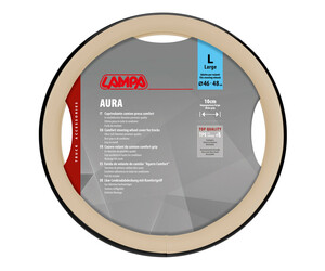 Lampa - Κάλυμμα Τιμονιού Φορτηγού Aura Skeentex Μπεζ Μέγεθος L ?46–48cm Ultra-Soft, Αντιολισθητικό, Φάρδος 10cm - 1 τεμ. (L9707.6)