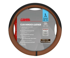 Lampa - Κάλυμμα Τιμονιού Φορτηγού Club τεχνόδερμα και Skeentex M 46-48εκ. Άοσμο Μαλακό εύκολη τοποθέτηση φαρδιά λαβή 10εκ. Καφέ - 1 τεμ. (L9716.8)
