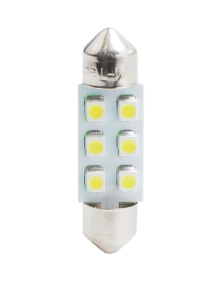 ΛΑΜΠΑΚΙΑ ΠΛΑΦΟΝΙΕΡΑΣ C5W/C10W 12V 0,48W SV8,5 36mm LED 6xSMD3528 ΛΕΥΚΟ 1ΤΕΜ.