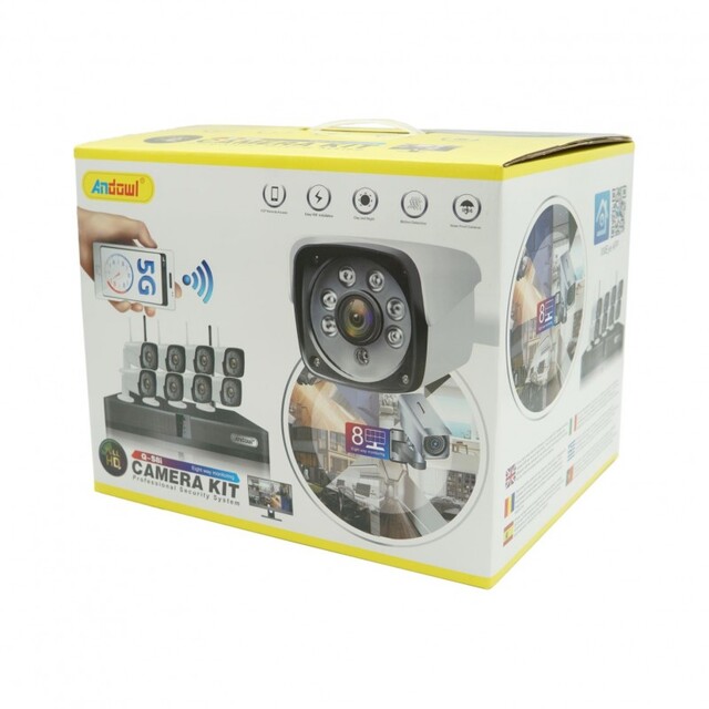 ΣΕΤ ΚΑΤΑΓΡΑΦΗΣ ΜΕ 8 ΚΑΜΕΡΕΣ CCTV CAMERA KIT ANDOWL Q-S8i