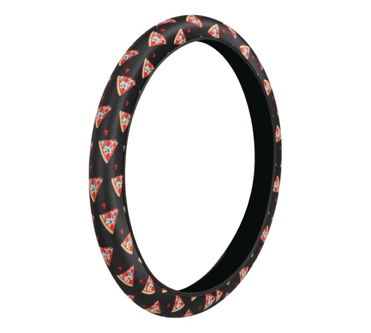 ΚΑΛΥΜΜΑ ΤΙΜΟΝΙΟΥ SKIN-COVER PIZZA (ΠΙΤΣΑ) 35/37cm (S) ΜΑΥΡΟ ΕΛΑΣΤΙΚΟ ΠΟΛΥΕΣΤΕΡΙΚΟ 2mm ΠΑΧΟΣ