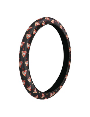 ΚΑΛΥΜΜΑ ΤΙΜΟΝΙΟΥ SKIN-COVER PIZZA (ΠΙΤΣΑ) 35/37cm (S) ΜΑΥΡΟ ΕΛΑΣΤΙΚΟ ΠΟΛΥΕΣΤΕΡΙΚΟ 2mm ΠΑΧΟΣ