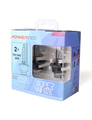 D2S 12V 34W P32d-2 5.000K POWERTEC SUPER WHITE 2ΤΕΜ. M-TECH