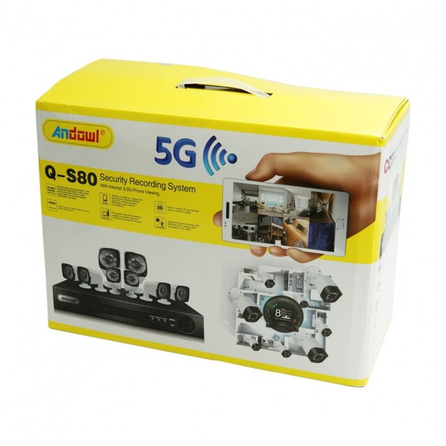 ΣΕΤ ΚΑΤΑΓΡΑΦΗΣ ΜΕ 8 ΚΑΜΕΡΕΣ CCTV CAMERA KIT ANDOWL AN-Q-S80