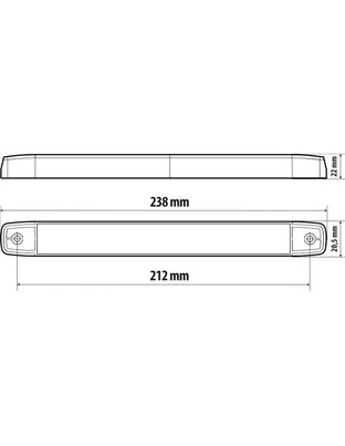 ΦΩΣ ΟΓΚΟΥ 10-30V 16SMD LED ΑΔΙΑΒΡΟΧΟ (IP67) ΒΙΔΩΤΟ 238x22mm ΛΕΥΚΟ NEON  LAMPA - 1 TEM.