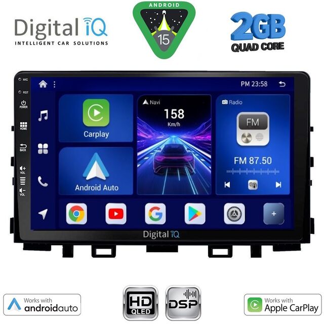 DIGITAL IQ BXC 3316_CPAA (9inc) MULTIMEDIA TABLET for KIA RIO mod. 2018-2026 – STONIC mod. 2017-2026