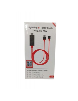 ΚΑΛΩΔΙΟ 1m Lightning ΣΕ HDTV TY-5429