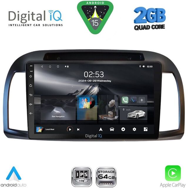DIGITAL IQ RSD 1457BL_CPA (9inc) MULTIMEDIA TABLET for NISSAN MICRA K12 mod. 2002-2010 (BLACK)