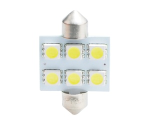 ΛΑΜΠΑΚΙΑ ΠΛΑΦΟΝΙΕΡΑΣ C5W/C10W 12V 1,44W SV8,5 36mm PREMIUM LED 6xSMD5050 ΛΕΥΚΟ BLISTER 2ΤΕΜ. M-TECH