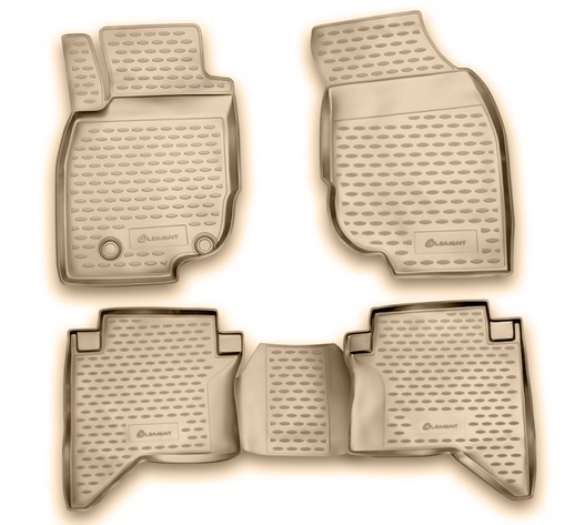 ΠΑΤΑΚΙΑ ΣΕ ΣΚΑΦΗ TPE ΛΑΣΤΙΧΟ ΓΙΑ TOYOTA HILUX 2011-2015  ΣΕ ΜΠΕΖ ΧΡΩΜΑ NOVLINE - 4 ΤΕΜ.