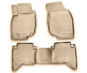 ΠΑΤΑΚΙΑ ΣΕ ΣΚΑΦΗ TPE ΛΑΣΤΙΧΟ ΓΙΑ TOYOTA HILUX 2011-2015  ΣΕ ΜΠΕΖ ΧΡΩΜΑ NOVLINE - 4 ΤΕΜ.
