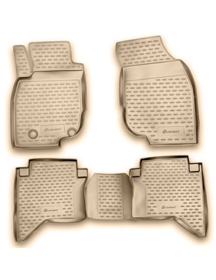 ΠΑΤΑΚΙΑ ΣΕ ΣΚΑΦΗ TPE ΛΑΣΤΙΧΟ ΓΙΑ TOYOTA HILUX 2011-2015  ΣΕ ΜΠΕΖ ΧΡΩΜΑ NOVLINE - 4 ΤΕΜ.