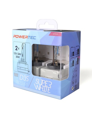 D3S 12V 34W P32d-5 5.000K POWERTEC SUPER WHITE 2ΤΕΜ. M-TECH