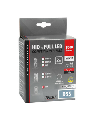 D5S 12/24V 35W 6.000K 8000lm LED SEOUL CSP-3570chips CAN BUS PLUG & PLAY LAMPA - 2ΤΕΜ.