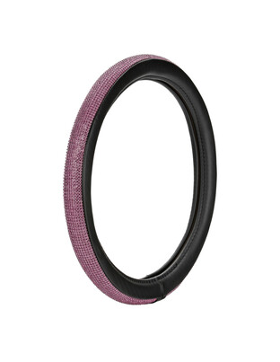 ΚΑΛΥΜΜΑ ΤΙΜΟΝΙΟΥ DIAMONDS PINK (S) 35/37cm ΣΥΝΘΕΤΙΚΟ ΔΕΡΜΑ SKEENTEX ΜΑΥΡΟ/POZ LAMPA  - 1 ΤΕΜ.