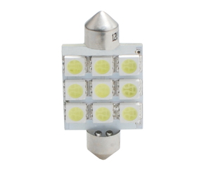 ΛΑΜΠΑΚΙΑ ΠΛΑΦΟΝΙΕΡΑΣ C5W/C10W 12V 1,44W SV8,5 41mm PREMIUM LED 9xSMD5050 ΛΕΥΚΟ 1ΤΕΜ.