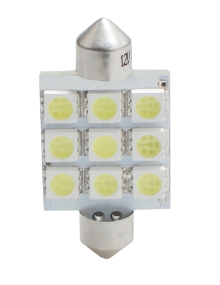 ΛΑΜΠΑΚΙΑ ΠΛΑΦΟΝΙΕΡΑΣ C5W/C10W 12V 1,44W SV8,5 41mm PREMIUM LED 9xSMD5050 ΛΕΥΚΟ 1ΤΕΜ.