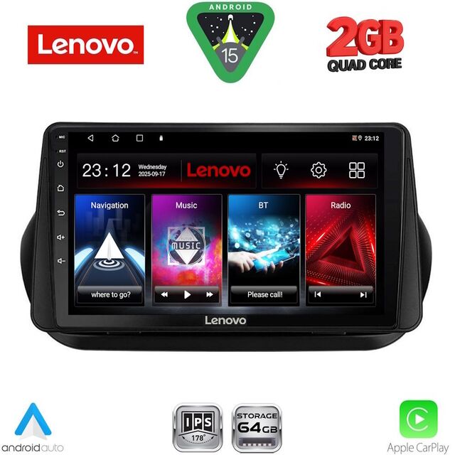 LENOVO LVD 2142_CPA (9inc) MULTIMEDIA TABLET for CITROEN – FIAT – PEUGEOT mod. 2008-2018