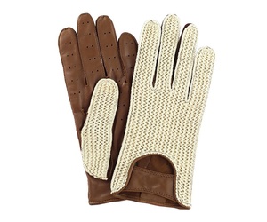 ΓΑΝΤΙΑ ΟΔΗΓΟΥ ΔΕΡΜΑΤΙΝΑ/ΠΛΕΚΤΑ ΚΑΦΕ (L) VINTAGE GLOVES