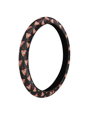 ΚΑΛΥΜΜΑ ΤΙΜΟΝΙΟΥ SKIN-COVER PIZZA (ΠΙΤΣΑ) 38/40cm (M) ΜΑΥΡΟ ΕΛΑΣΤΙΚΟ ΠΟΛΥΕΣΤΕΡΙΚΟ 2mm ΠΑΧΟΣ