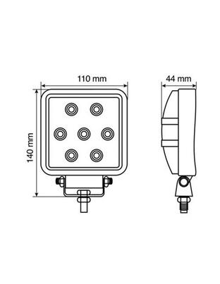 ΠΡΟΒΟΛΕΑΣ ΕΡΓΑΣΙΑΣ WL-3 21W 1400LM 10/30V ΜΕ 7 LED 10-30V 6.000K (110x140x44mm) ΦΩΣ ΔΙΑΘΛΑΣΗΣ -1ΤΕΜ.